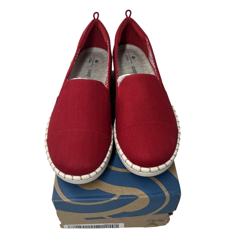 NWT Cloudsteppers by Clarks Women's Red Rouge Slip-on Sneaker Shoes 9 - Picture 7 of 8